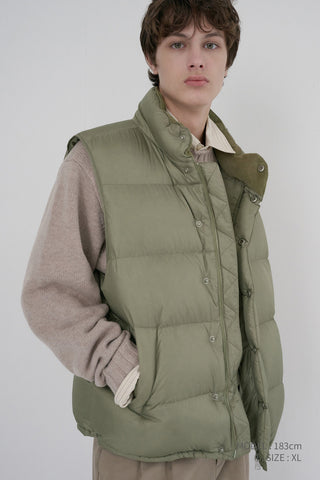 UNISEX GOOSE DOWN VEST SAGE GREEN