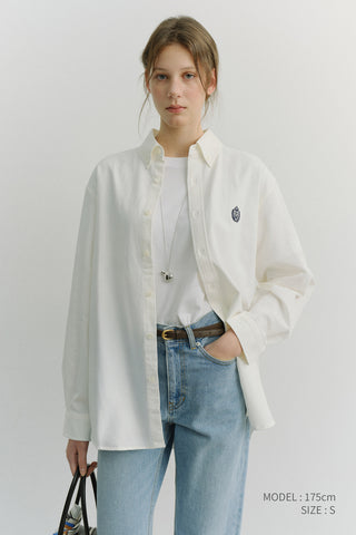 UNISEX CLASSIC BOYFRIEND SHIRT OFF WHITE