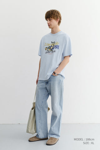 UNISEX LIMONCELLO T-SHIRT SOFT BLUE