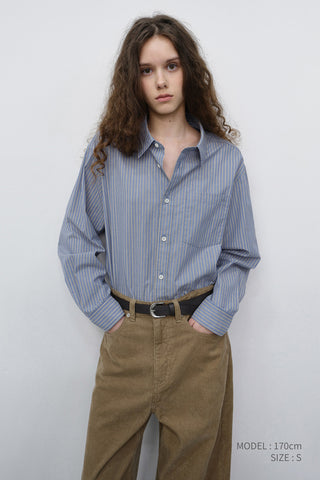UNISEX INFORMAL SHIRT BLUE STRIPE