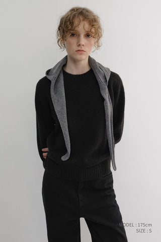 UNISEX SHAGGY DOG SWEATER BLACK