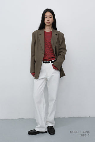 ESSENTIAL STRAIGHT FULL LENGTH JEANS OFF WHITE