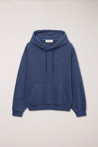 UNISEX GARMENT DYED HOODIE BLUE