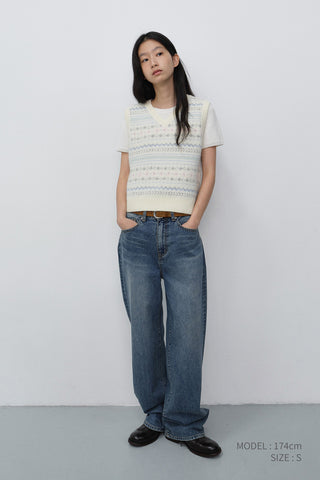 RELAXED WIDE JEANS CLASSIC BLUE