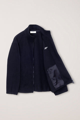 UNISEX ZIP-UP FLEECE SWEATSHIRT BLACK