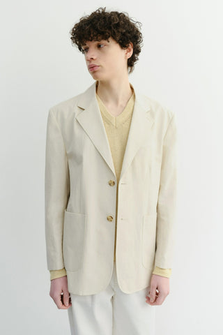 UNISEX CLASSIC LINEN JACKET CREAM