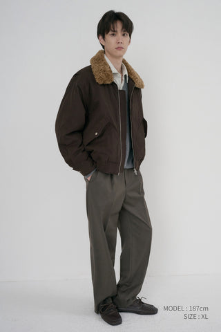 UNISEX FLIGHT PADDED JACKET DARK BROWN