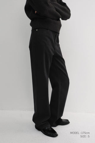 BRUSHED STRAIGHT JEANS BLACK
