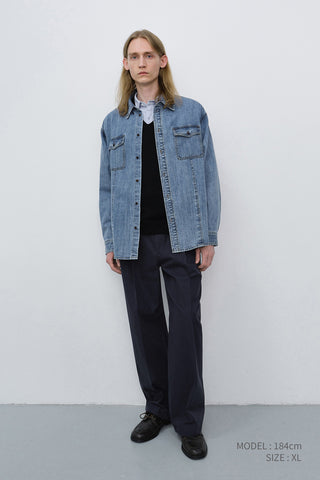 UNISEX CLASSIC DENIM SHIRT CLASSIC BLUE