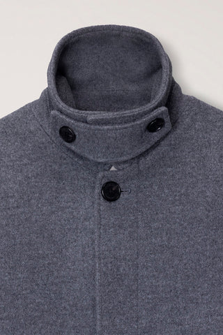 [Pre-order: Oct 27] UNISEX BELTED CASHMERE MAC COAT MELANGE GREY