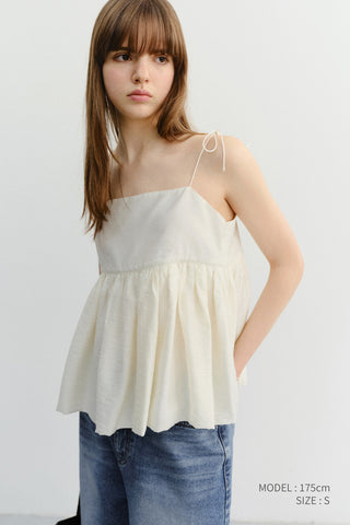 FLARED BUSTIER BLOUSE IVORY
