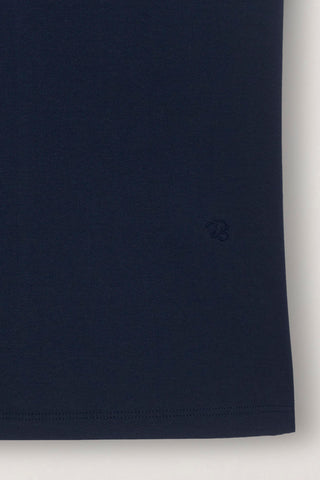 V-NECK SLIM TOP NAVY