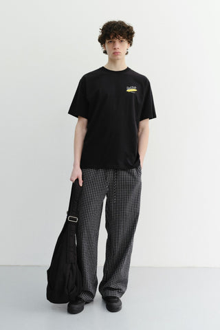 UNISEX CHECKED PAJAMA SLACKS BLACK CHECK