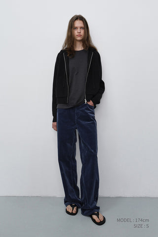 90S WIDE CORDUROY JEANS WASHED BLUE