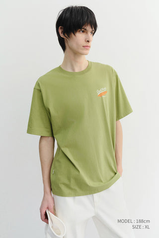 UNISEX SUMMER HOLIDAY SURF BOARD T-SHIRT OLIVE GREEN