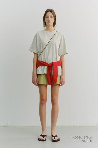 UNISEX LOOSE T-SHIRT OATMEAL MELANGE