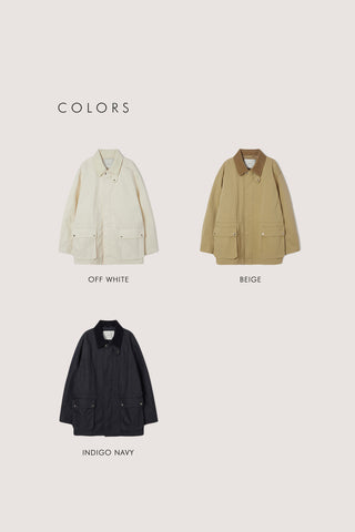 UNISEX COTTON CHORE JACKET BEIGE