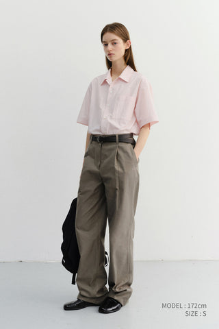 UNISEX OPEN COLLARED SHIRT SOFT PINK
