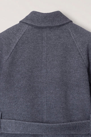[Pre-order: Oct 27] UNISEX BELTED CASHMERE MAC COAT MELANGE GREY