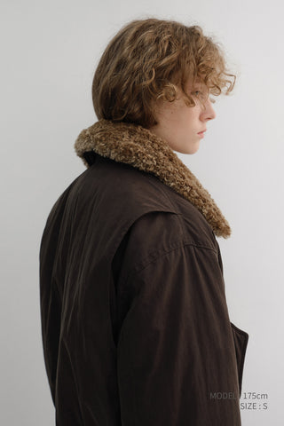 UNISEX FLIGHT PADDED JACKET DARK BROWN