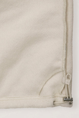 UNISEX HALF ZIP-UP FLEECE SWEATSHIRT CREAM