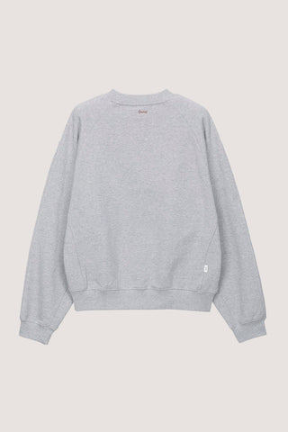 UNISEX DUNST LOGO CREASE SWEATSHIRT MELANGE GREY