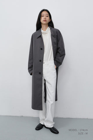 UNISEX REFINED MAC COAT ASH GREY