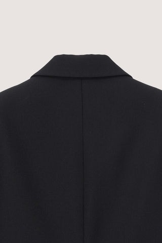 UNISEX 3 BUTTON WOOL BLAZER BLACK