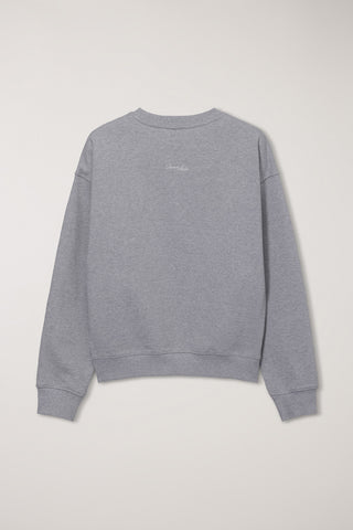 UNISEX VINYL SWEATSHIRT MELANGE GREY