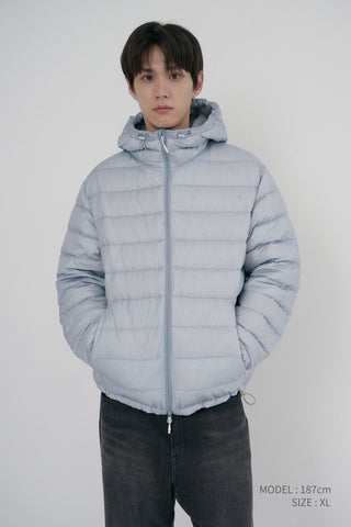 UNISEX LIGHT GOOSE DOWN JACKET GREYISH BLUE