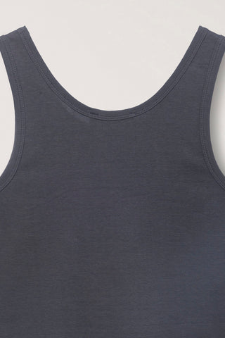 ESSENTIAL SLEEVELESS TOP CHARCOAL GREY