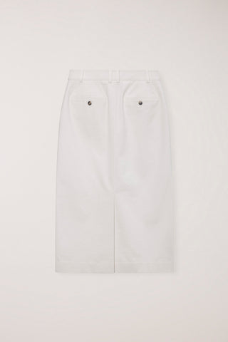 H-LINE COTTON LONG SKIRT OFF WHITE
