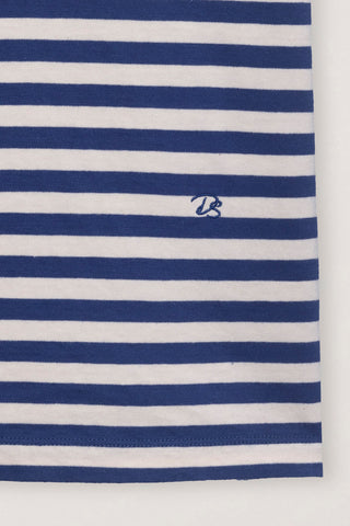 UNISEX STRIPED T-SHIRT BLUE IVORY