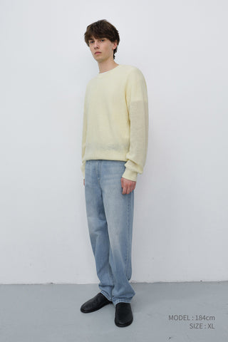 UNISEX HAIRLY SWEATER LEMON BUTTER