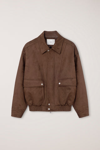 UNISEX ALTER-SUEDE ZIP-UP BLOUSON CAMEL SUEDE