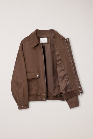 UNISEX ALTER-SUEDE ZIP-UP BLOUSON CAMEL SUEDE