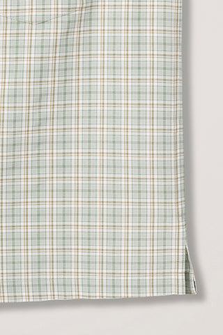 UNISEX CHECKED PAJAMA SHIRT OLIVE CHECK - Dunst