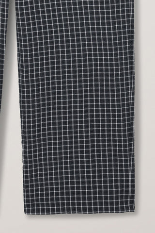 UNISEX CHECKED PAJAMA SLACKS BLACK CHECK - Dunst