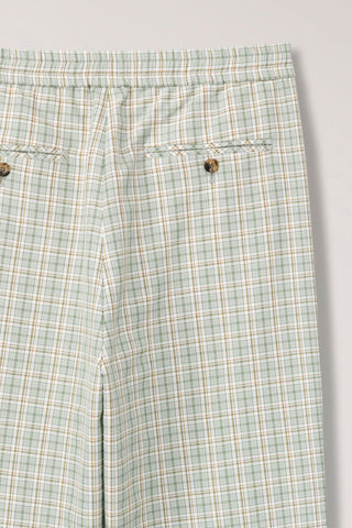 UNISEX CHECKED PAJAMA SLACKS OLIVE CHECK - Dunst