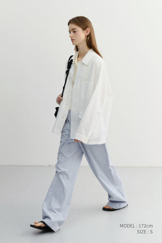 UNISEX CHORE JACKET WHITE - Dunst