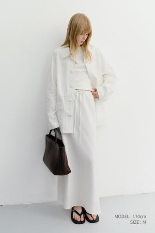 UNISEX CHORE JACKET WHITE - Dunst