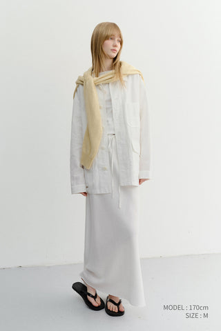 UNISEX CHORE JACKET WHITE - Dunst