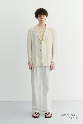 UNISEX CLASSIC LINEN JACKET CREAM - Dunst
