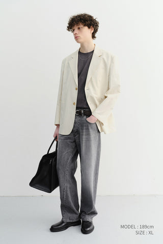 UNISEX CLASSIC LINEN JACKET CREAM - Dunst
