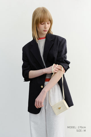 UNISEX CLASSIC LINEN JACKET NAVY - Dunst
