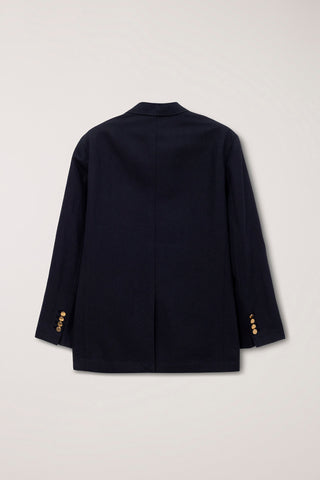 UNISEX CLASSIC LINEN JACKET NAVY - Dunst