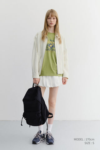 UNISEX COLLARED LIGHT BLOUSON JACKET IVORY - Dunst