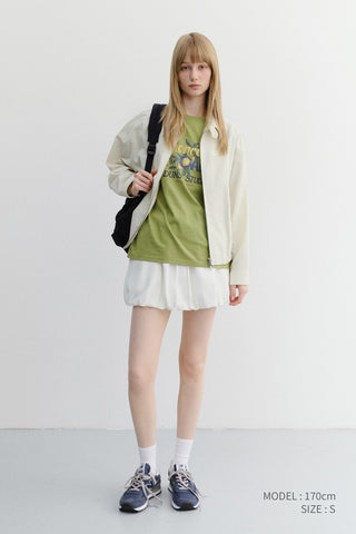 UNISEX COLLARED LIGHT BLOUSON JACKET IVORY - Dunst