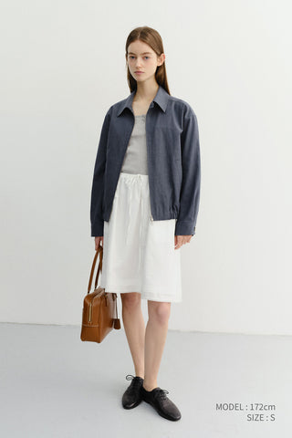 UNISEX COLLARED LIGHT BLOUSON JACKET SMOKY NAVY - Dunst
