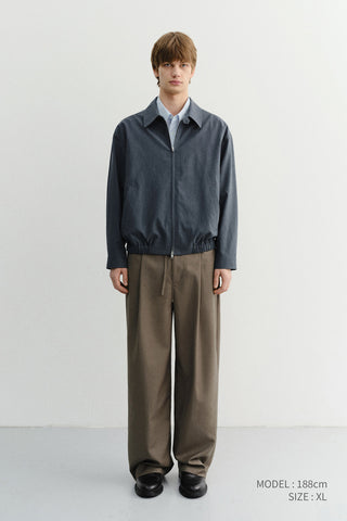 UNISEX COLLARED LIGHT BLOUSON JACKET SMOKY NAVY - Dunst